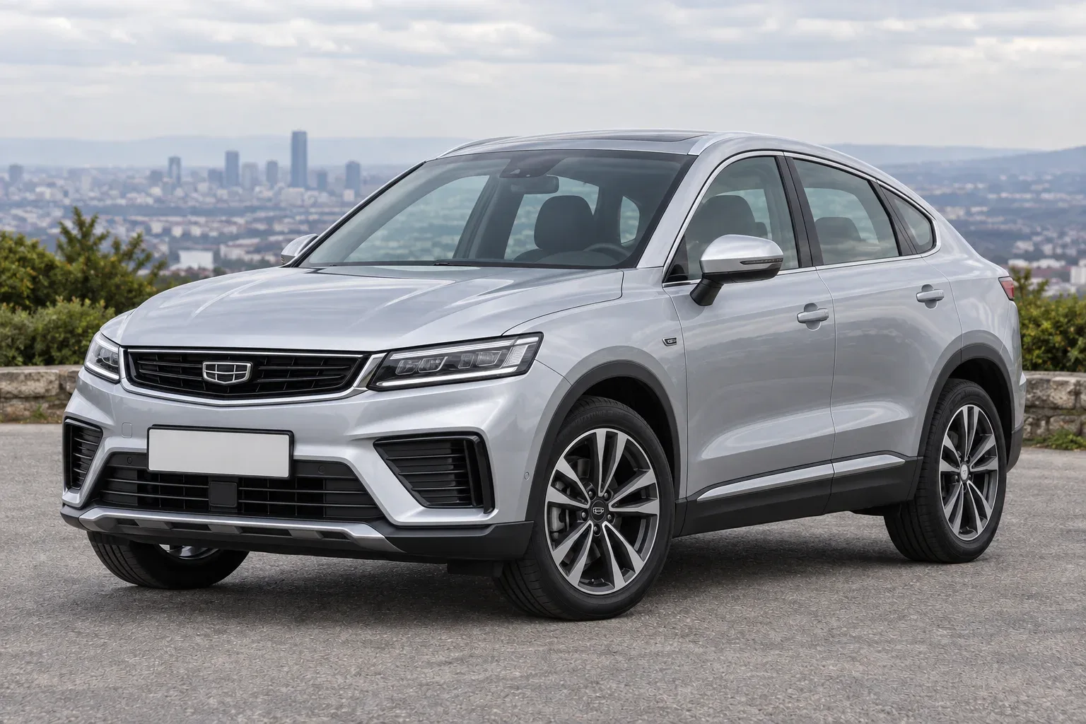 Geely Tugella — сгенерированная иллюстрация модели при дневном освещении