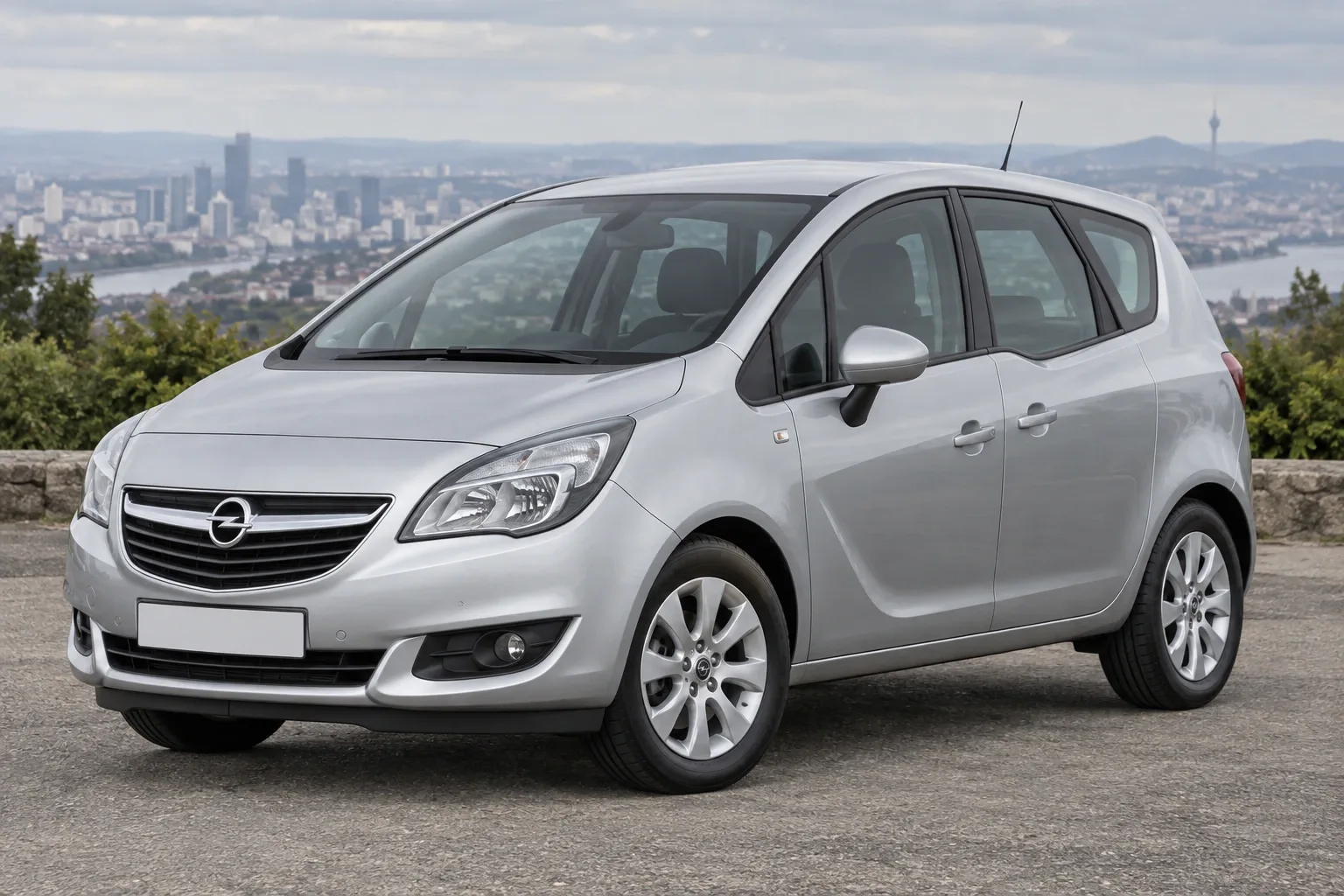 Opel Meriva B — сгенерированная иллюстрация модели при дневном освещении
