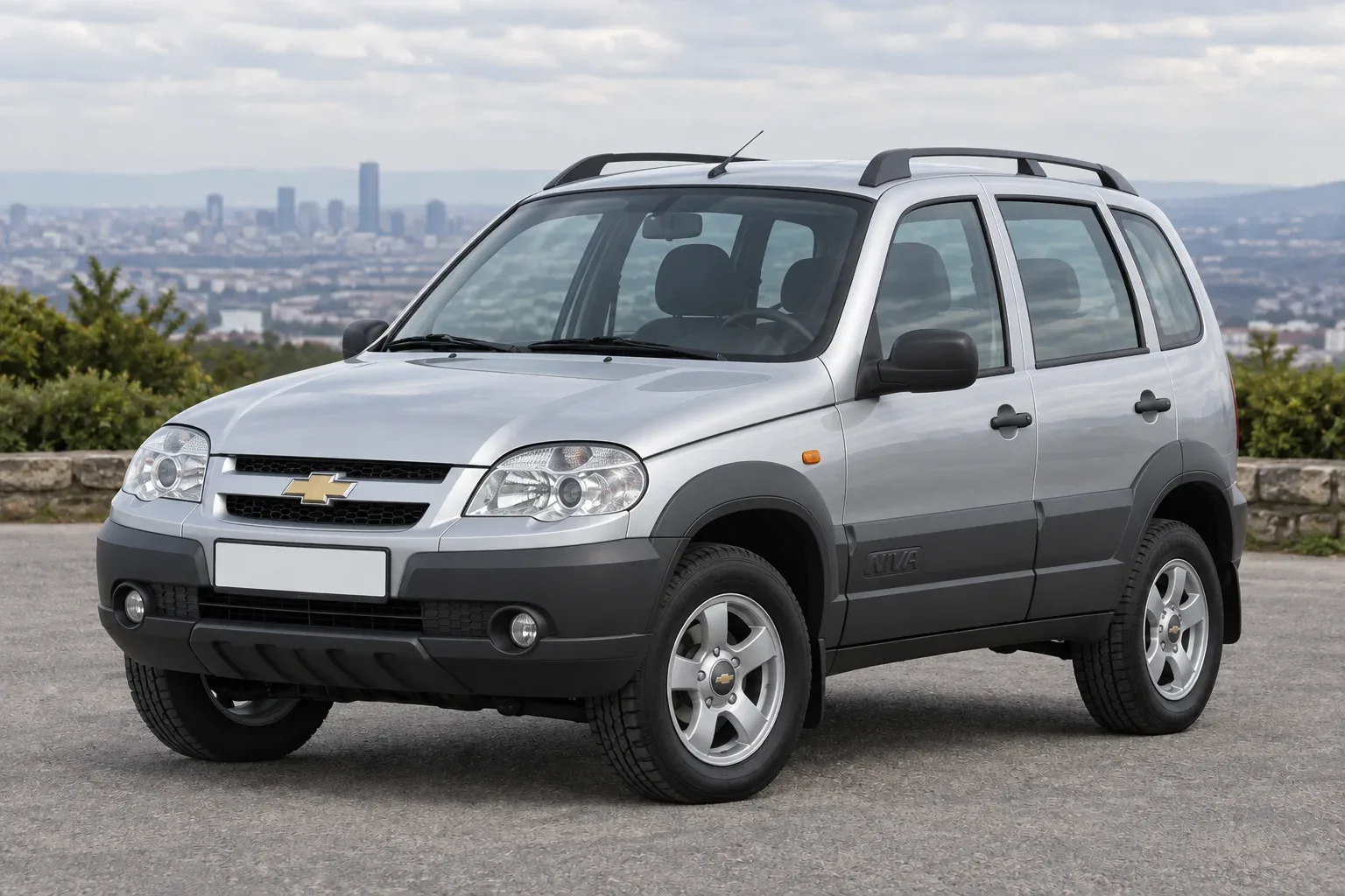Chevrolet Niva — сгенерированная иллюстрация модели при дневном освещении