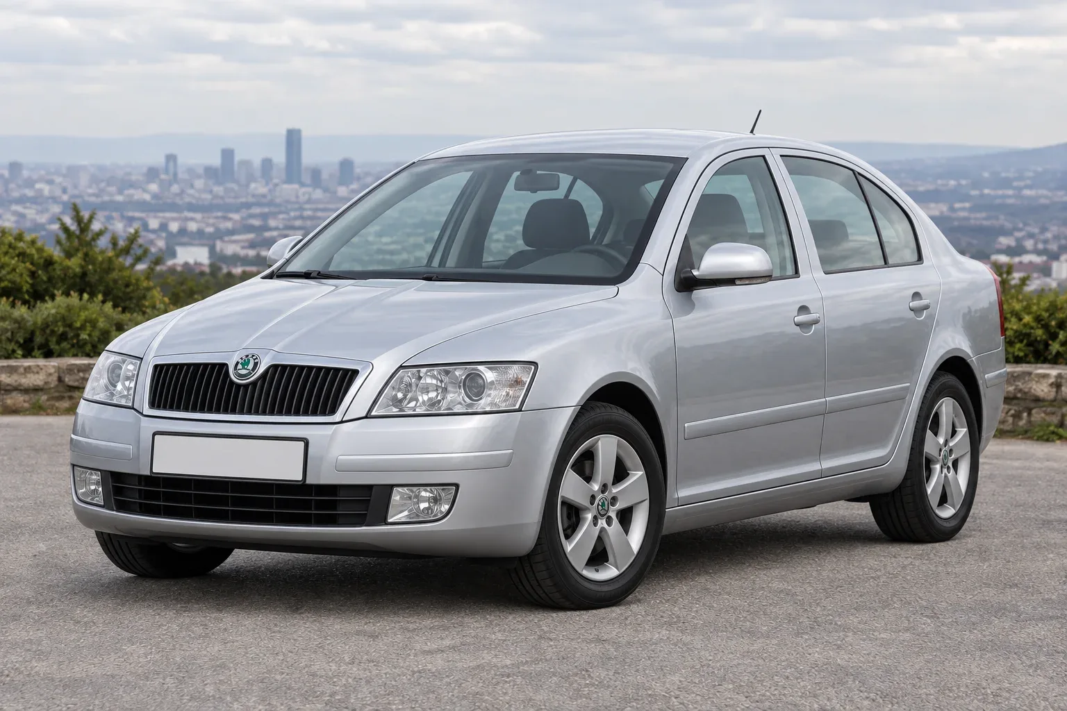 Škoda Octavia A5 — сгенерированная иллюстрация модели при дневном освещении