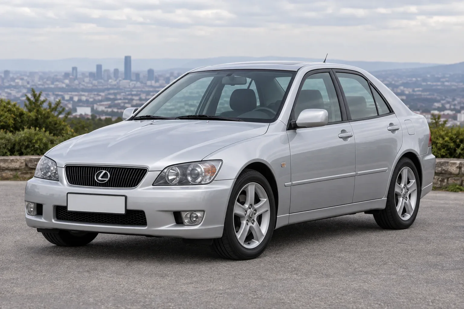 Lexus IS / XE10 — сгенерированная иллюстрация модели при дневном освещении