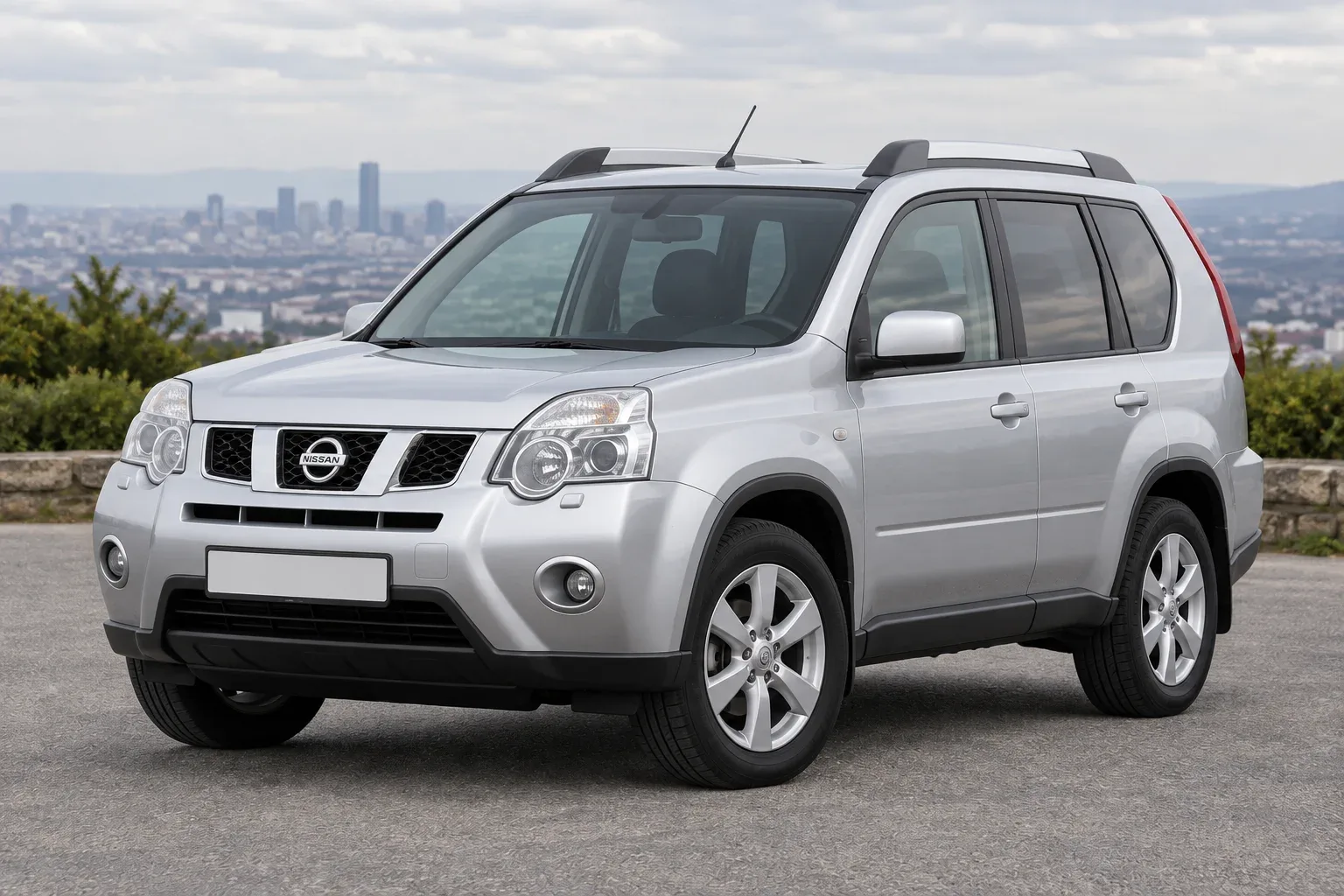 Nissan X-Trail 2 / T31 — сгенерированная иллюстрация модели при дневном освещении
