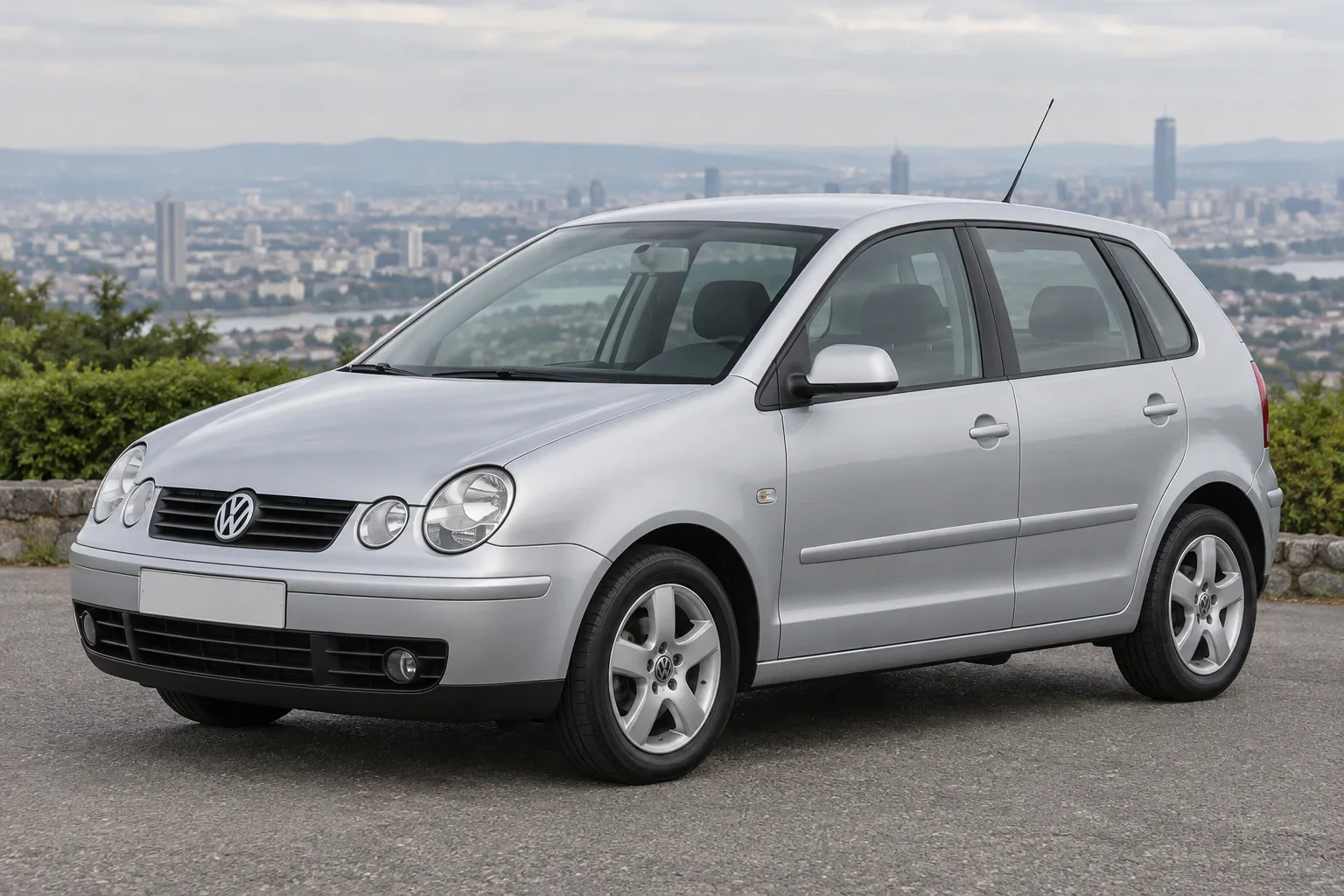 Volkswagen Polo 4 — сгенерированная иллюстрация модели при дневном освещении