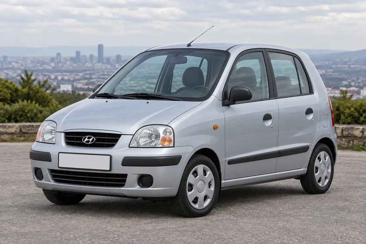 Hyundai Atos — сгенерированная иллюстрация модели при дневном освещении