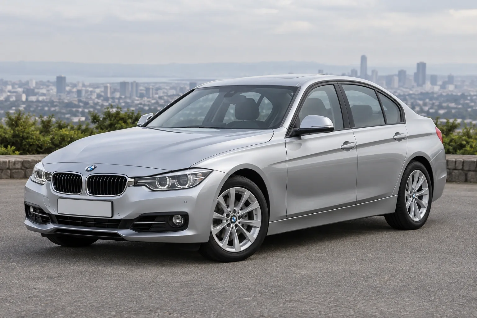 BMW 3 F30 — сгенерированная иллюстрация модели при дневном освещении
