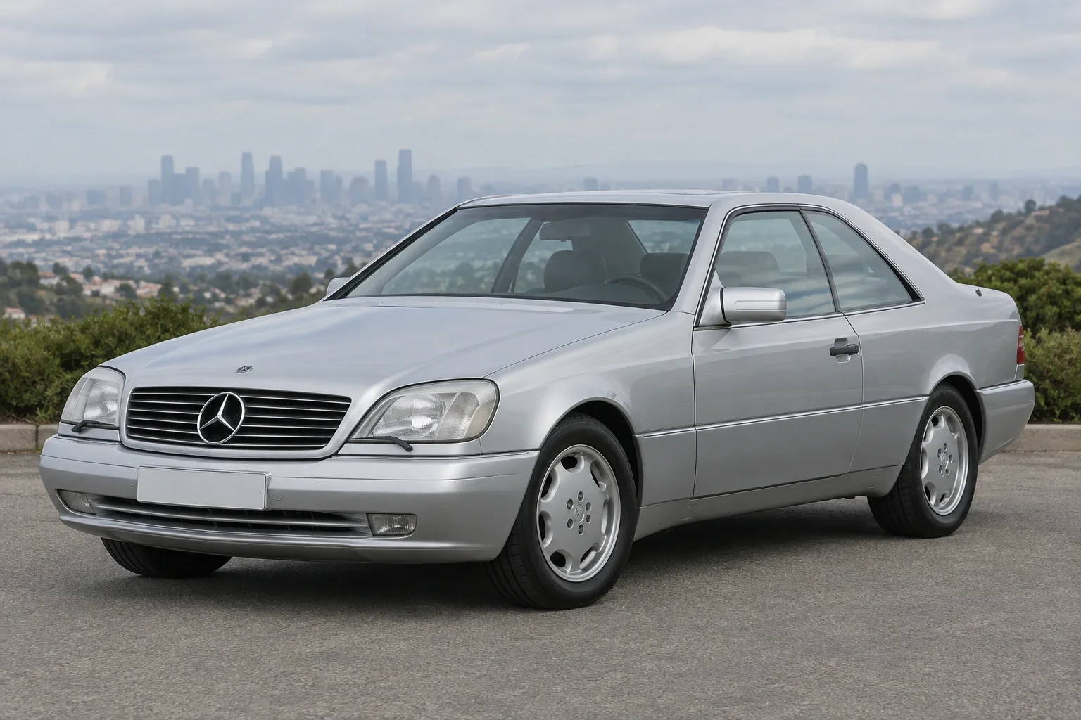 Mercedes-Benz CL C140 — сгенерированная иллюстрация модели при дневном освещении