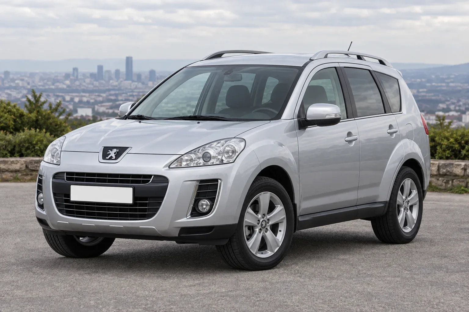 Peugeot 4007 — сгенерированная иллюстрация модели при дневном освещении