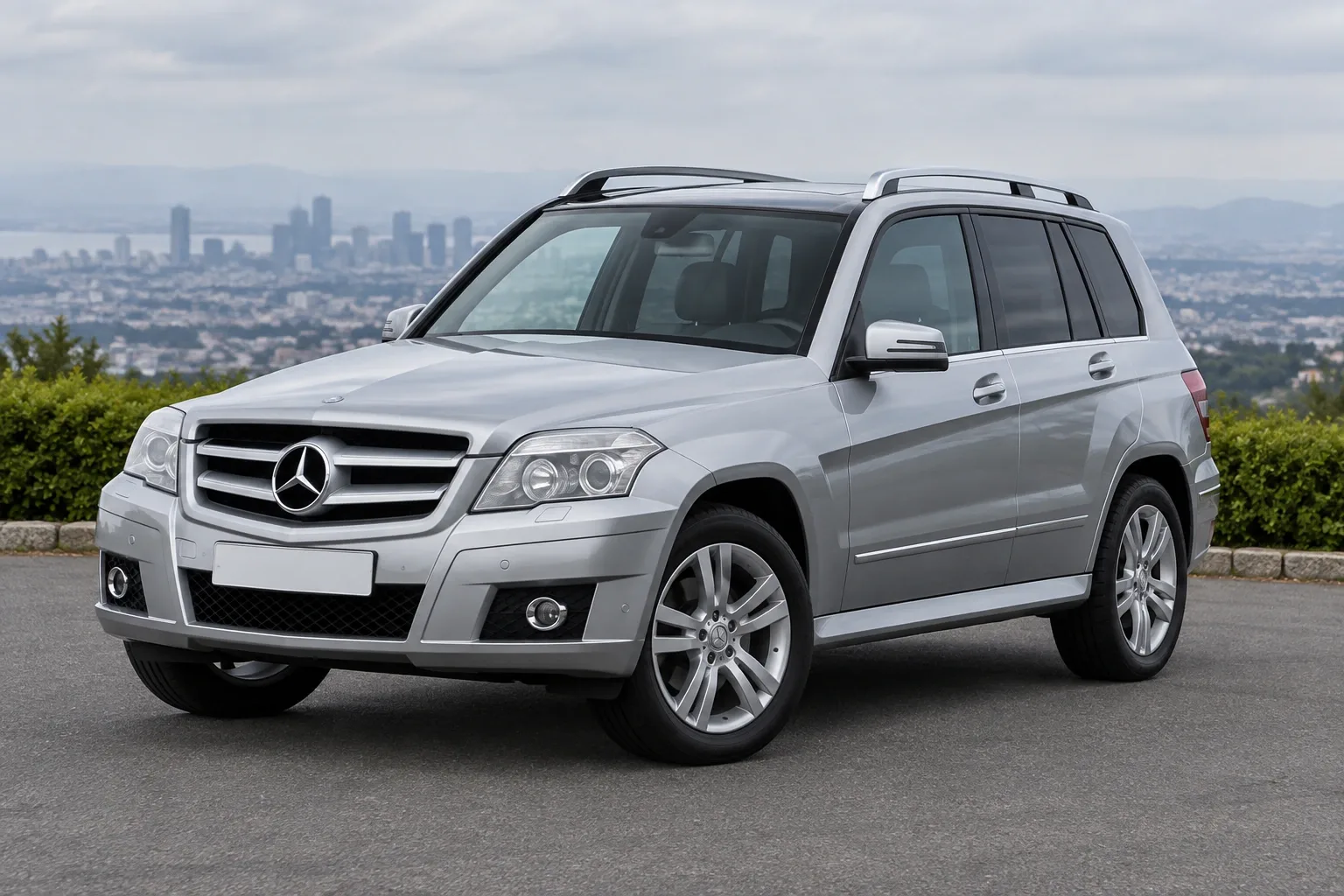 Mercedes-Benz GLK X204 — сгенерированная иллюстрация модели при дневном освещении