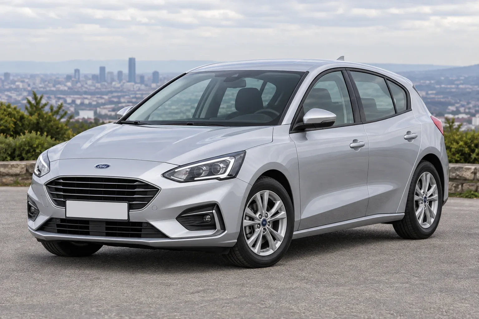 Ford Focus 4 — сгенерированная иллюстрация модели при дневном освещении
