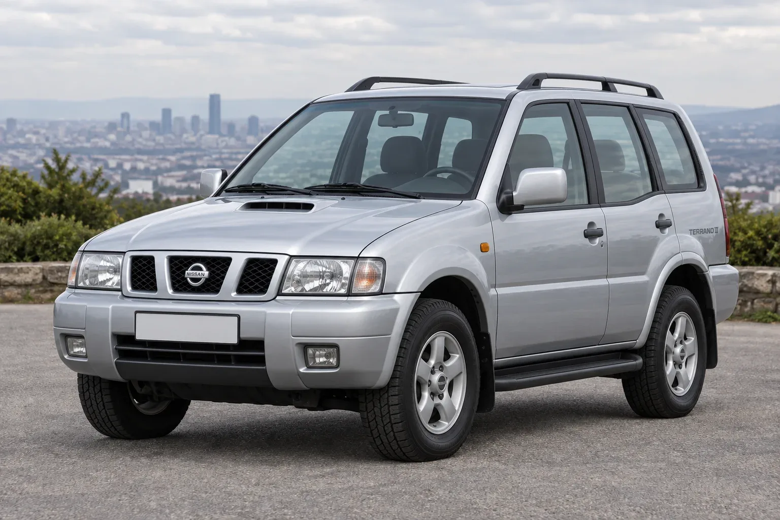 Nissan Terrano 2 — сгенерированная иллюстрация модели при дневном освещении