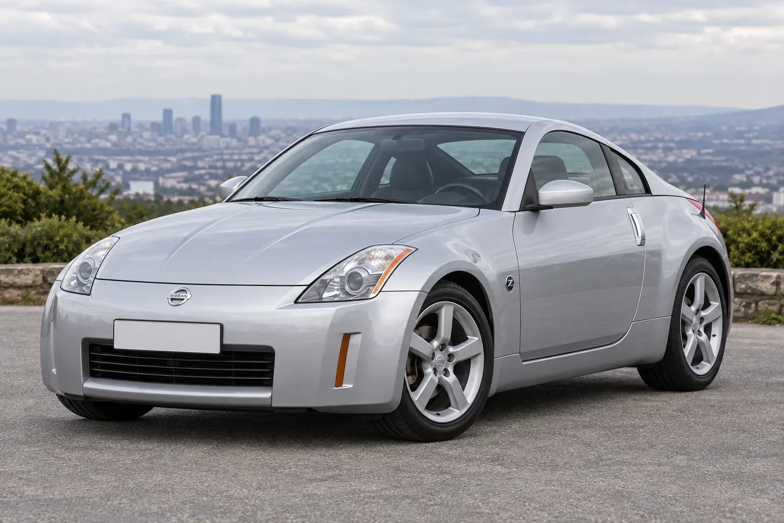 Nissan 350Z / Z33 — сгенерированная иллюстрация модели при дневном освещении