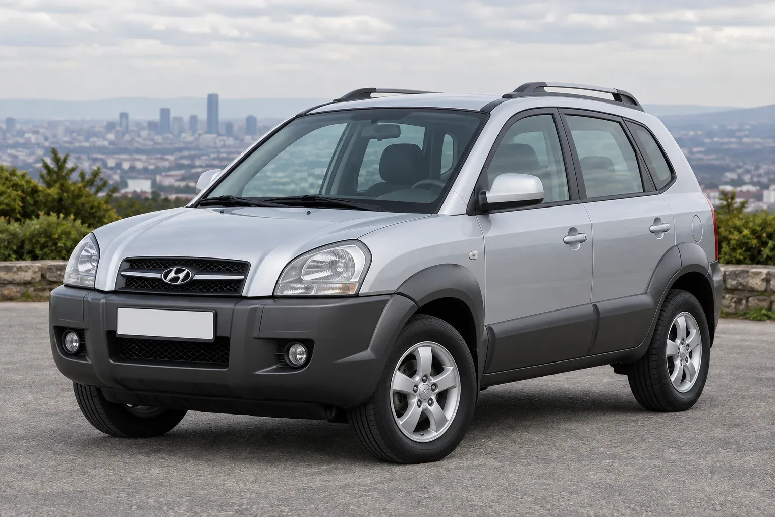 Hyundai Tucson — сгенерированная иллюстрация модели при дневном освещении