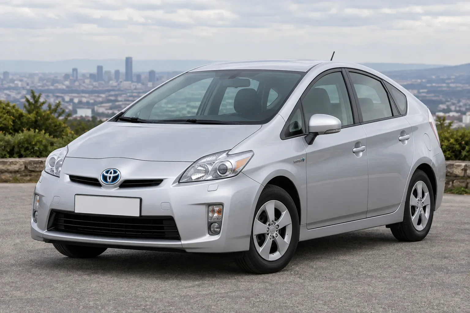 Toyota Prius 3 / XW30 — сгенерированная иллюстрация модели при дневном освещении