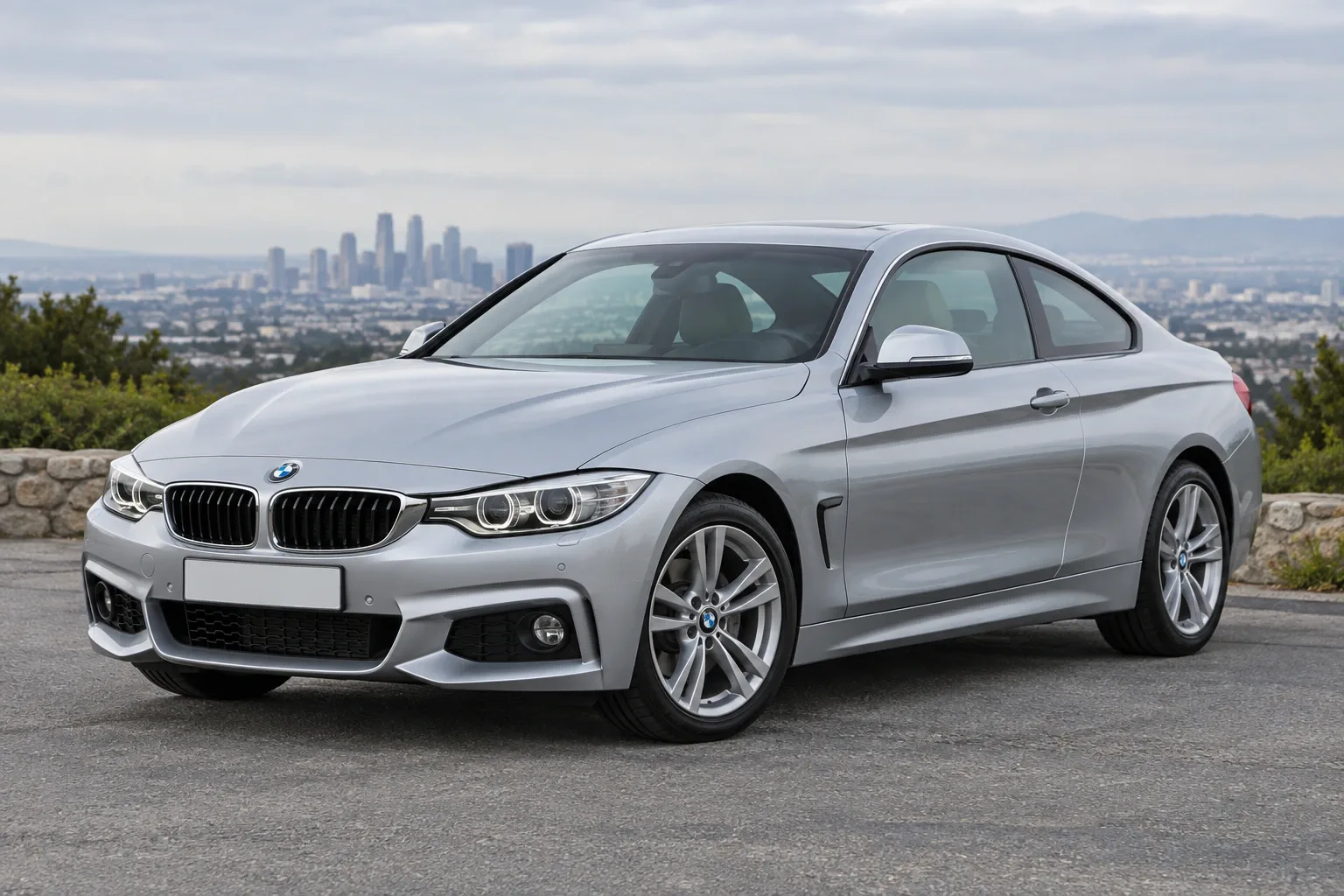 BMW 4 F32 — сгенерированная иллюстрация модели при дневном освещении