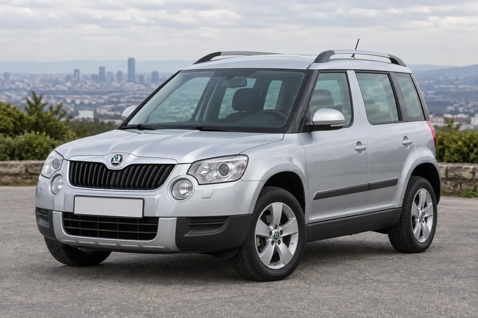 Škoda Yeti — сгенерированная иллюстрация модели при дневном освещении