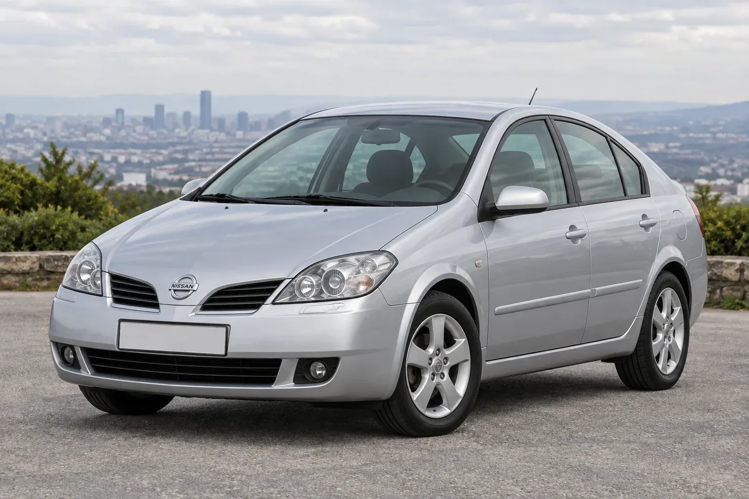 Nissan Primera 3 / P12 — сгенерированная иллюстрация модели при дневном освещении