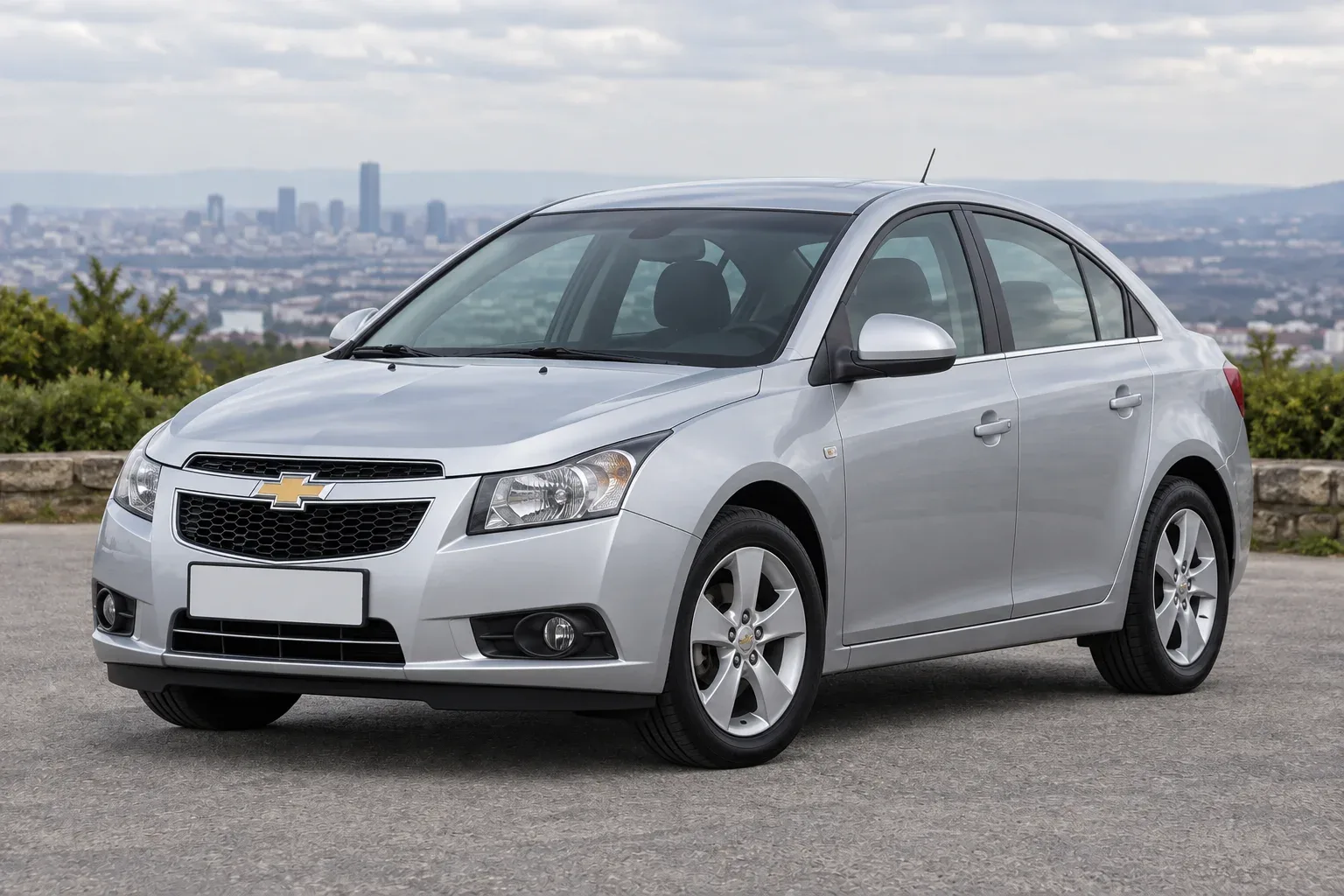 Chevrolet Cruze — сгенерированная иллюстрация модели при дневном освещении