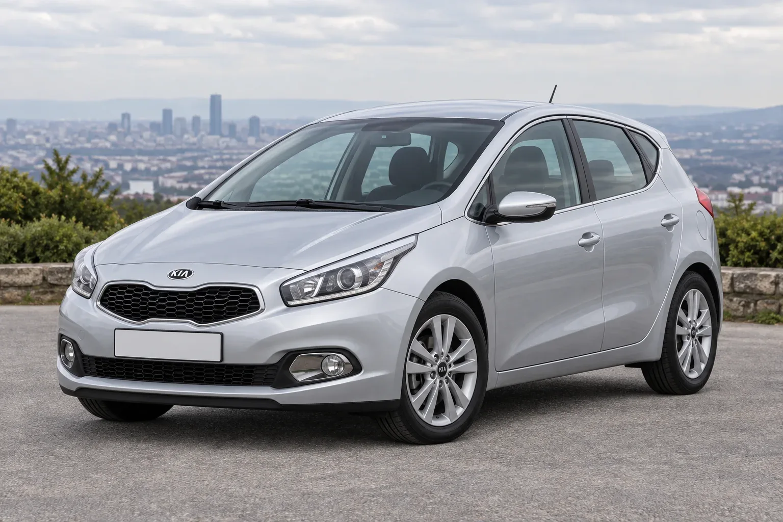 Kia Ceed 2 / JD — сгенерированная иллюстрация модели при дневном освещении