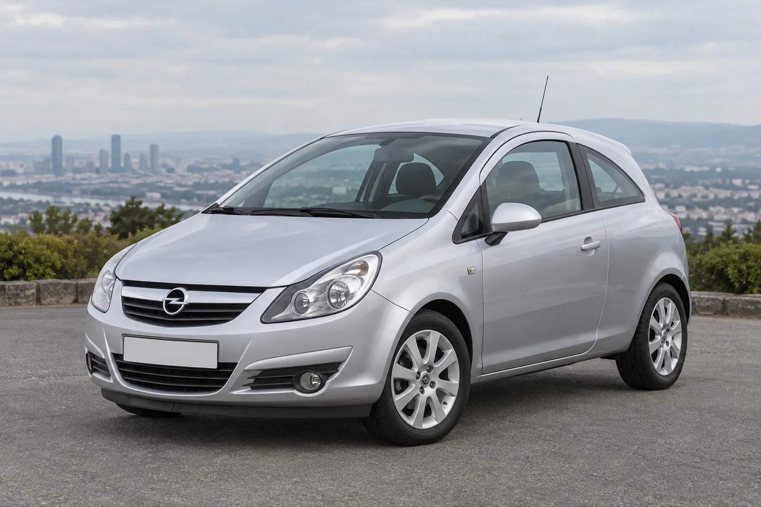 Opel Corsa D — сгенерированная иллюстрация модели при дневном освещении