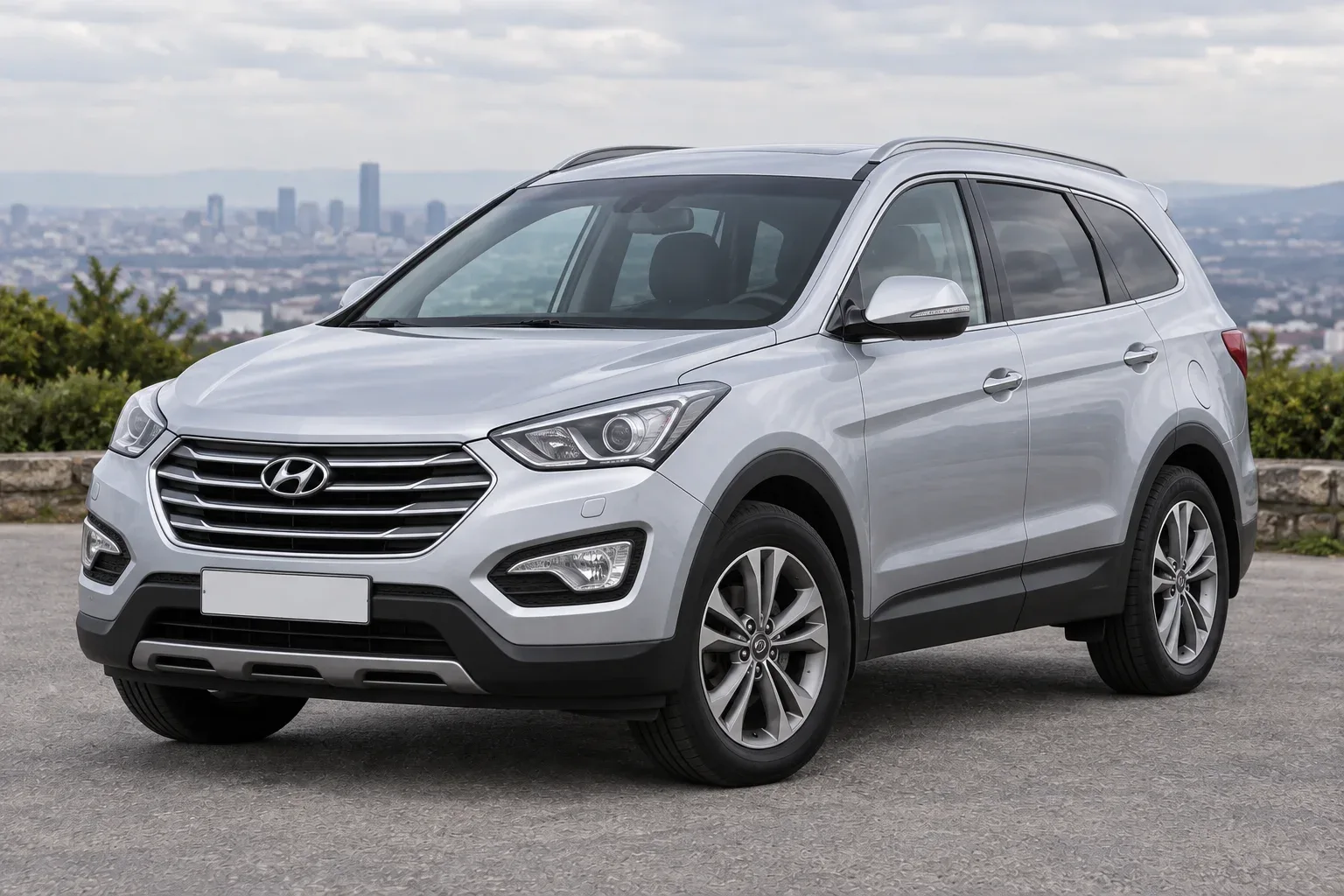 Hyundai Santa Fe 3 / Grand Santa Fe — сгенерированная иллюстрация модели при дневном освещении