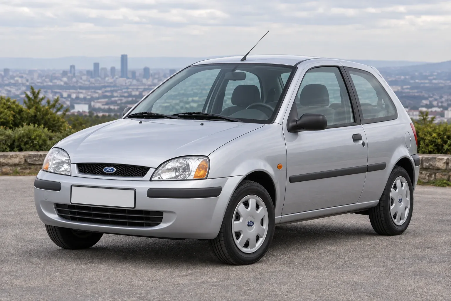 Ford Fiesta 4 — сгенерированная иллюстрация модели при дневном освещении