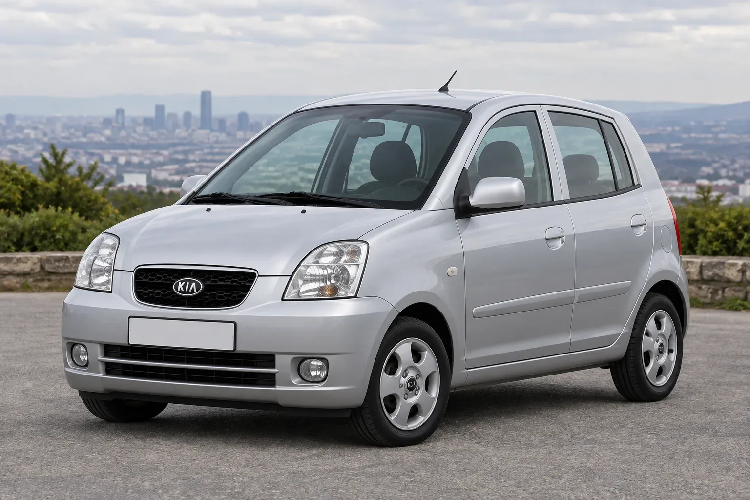 Kia Picanto 1 — сгенерированная иллюстрация модели при дневном освещении