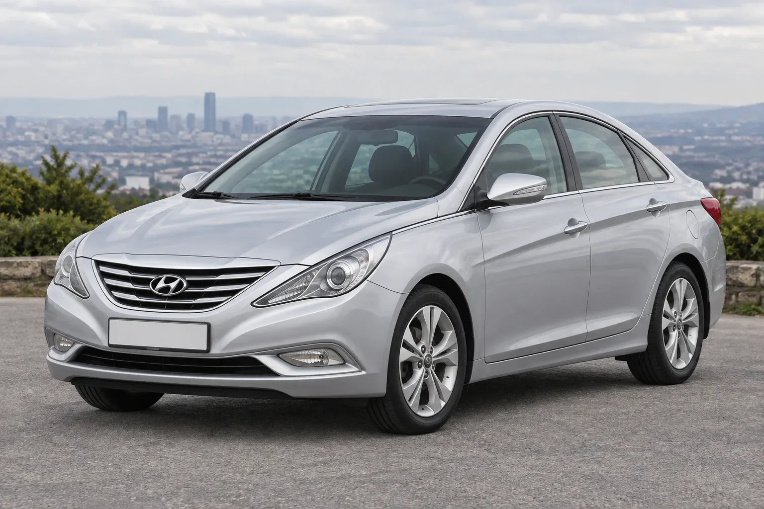 Hyundai Sonata 6 / YF — сгенерированная иллюстрация модели при дневном освещении