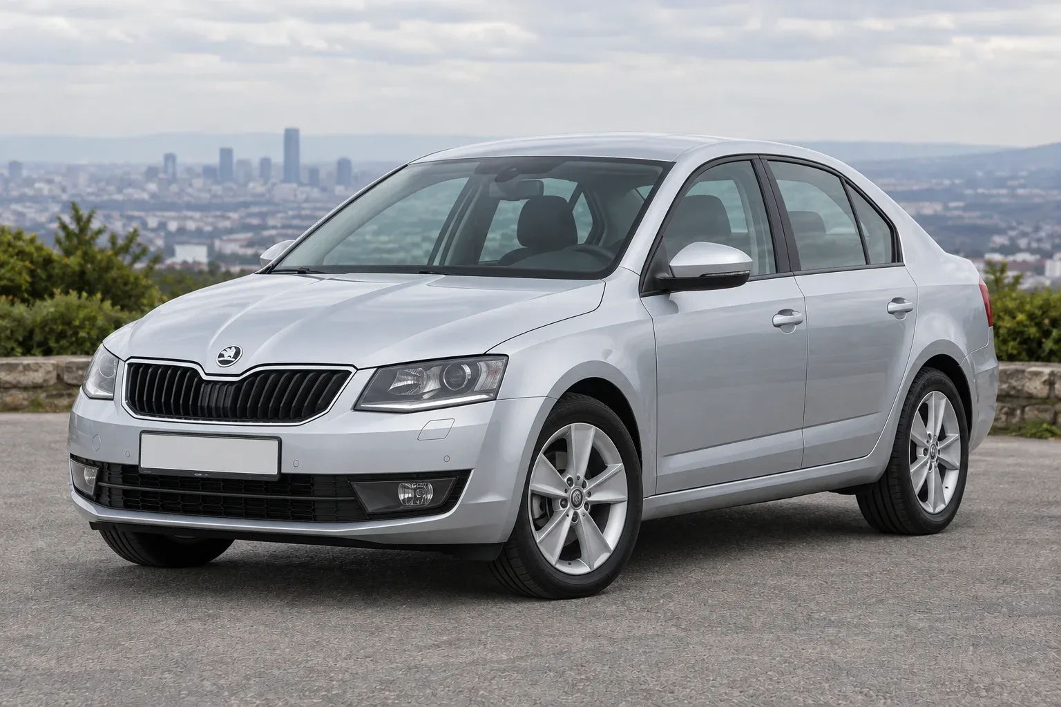 Škoda Octavia A7 — сгенерированная иллюстрация модели при дневном освещении
