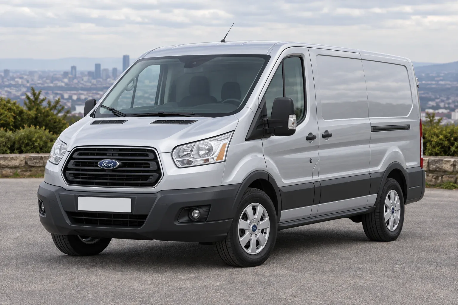 Ford Transit — сгенерированная иллюстрация модели при дневном освещении