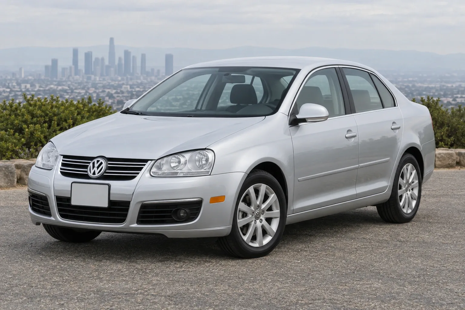 Volkswagen Jetta 5 — сгенерированная иллюстрация модели при дневном освещении