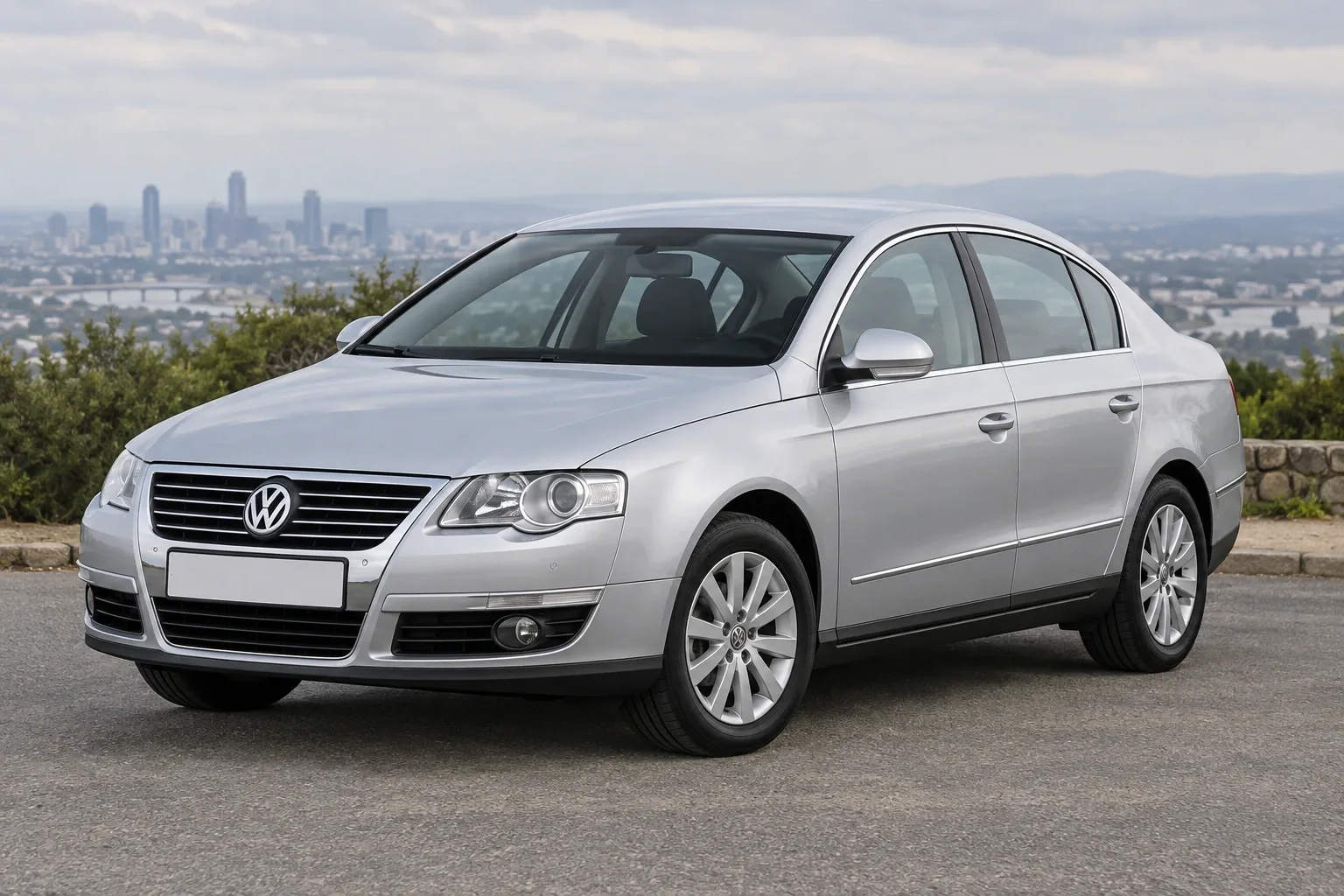 Volkswagen Passat B6 — сгенерированная иллюстрация модели при дневном освещении