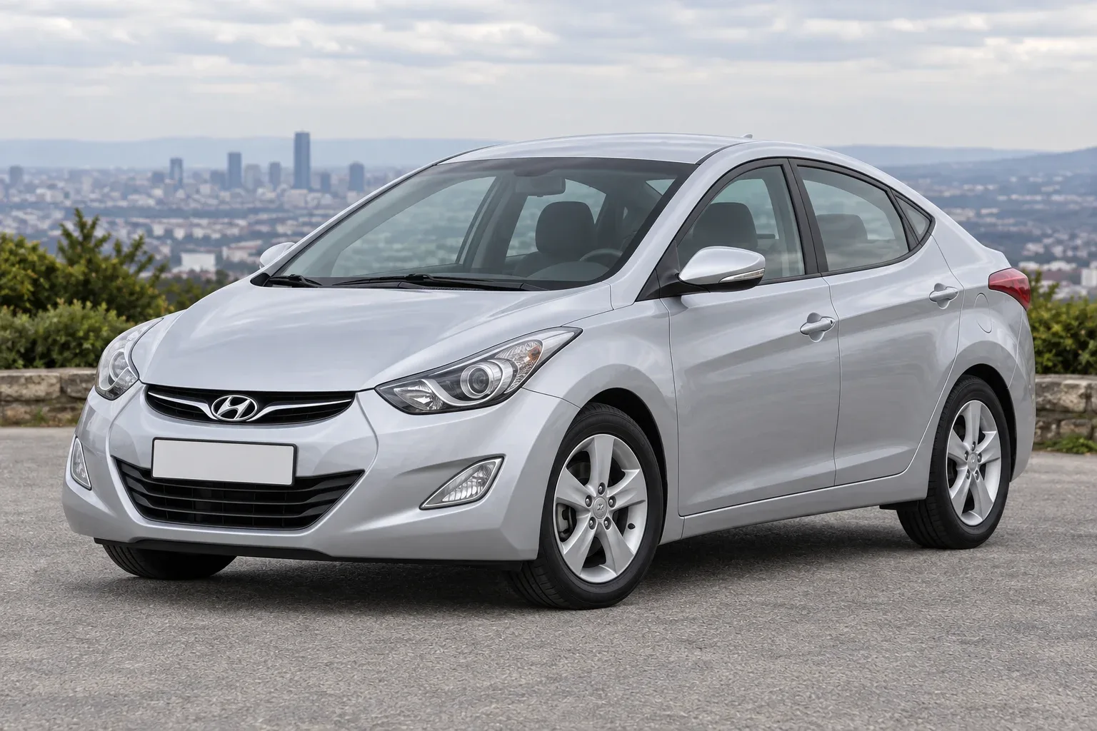Hyundai Elantra MD — сгенерированная иллюстрация модели при дневном освещении