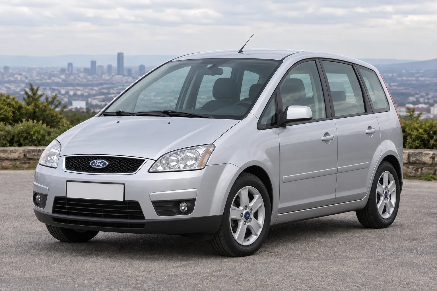 Ford C-Max — сгенерированная иллюстрация модели при дневном освещении
