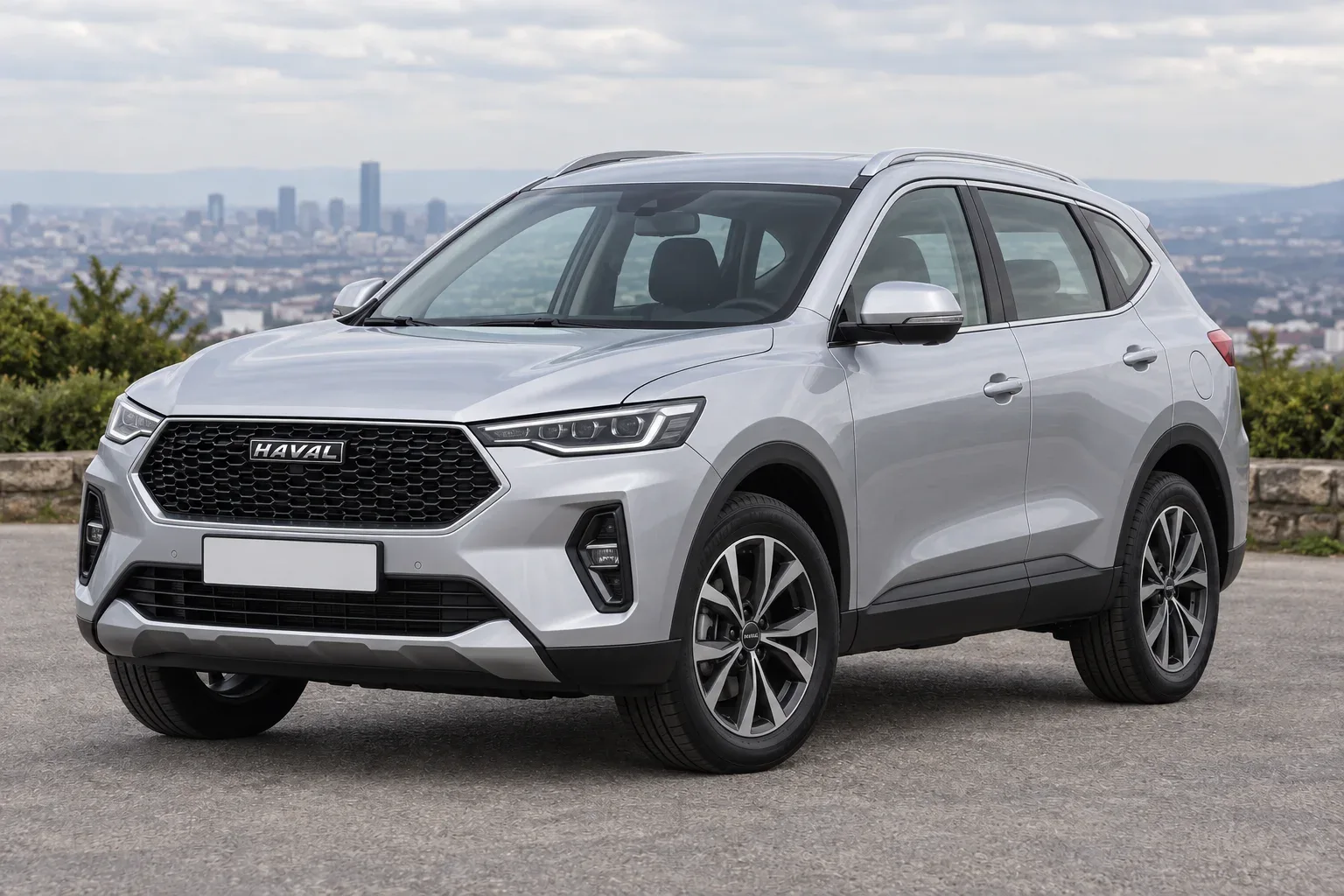 Haval F7 1 — сгенерированная иллюстрация модели при дневном освещении