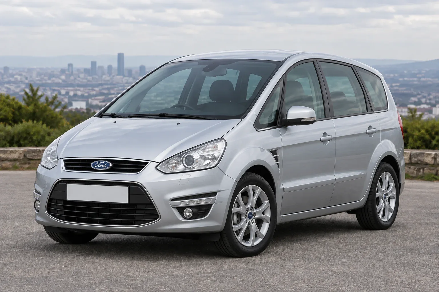 Ford Galaxy 2 / S-Max — сгенерированная иллюстрация модели при дневном освещении