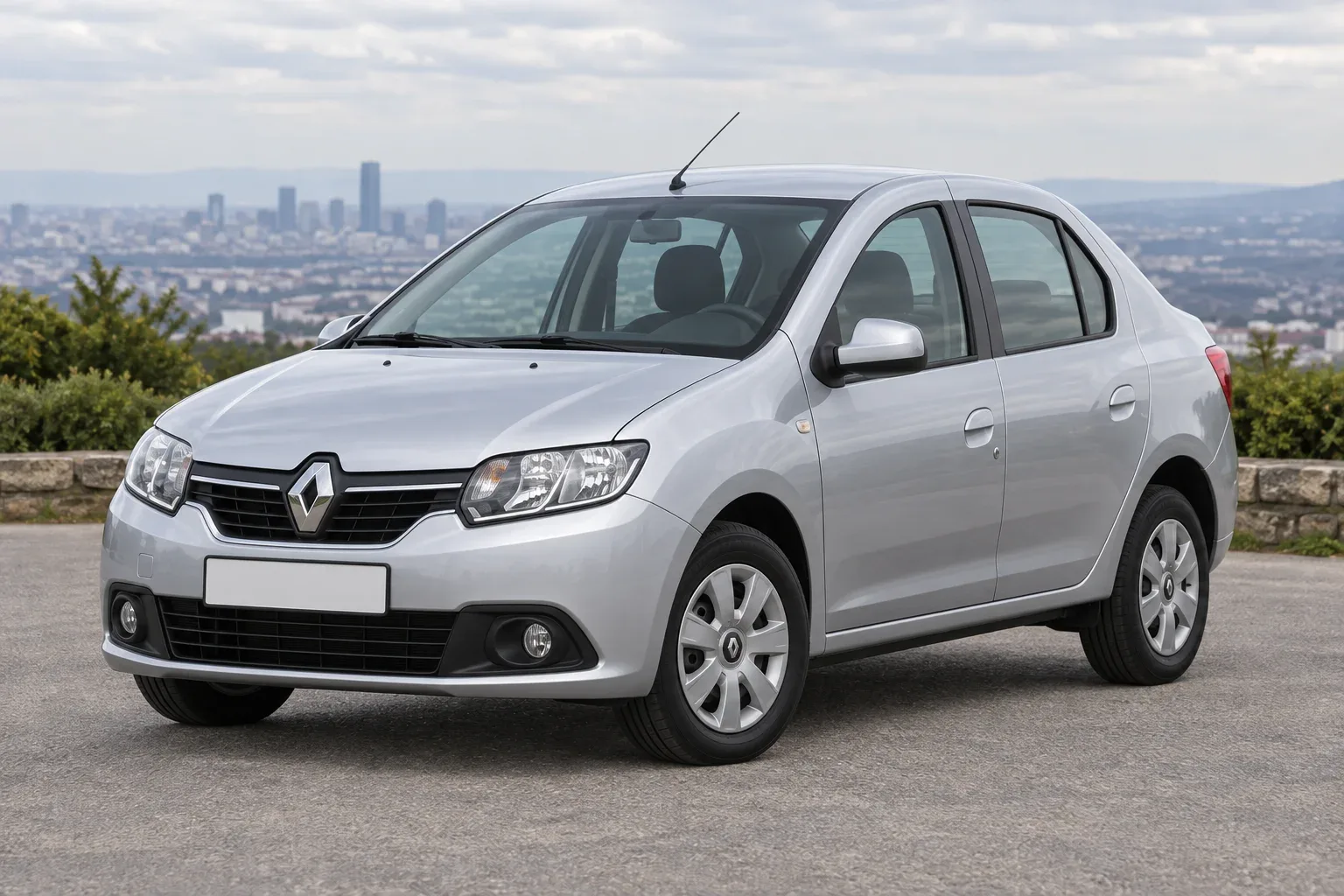 Renault Logan 2 — сгенерированная иллюстрация модели при дневном освещении