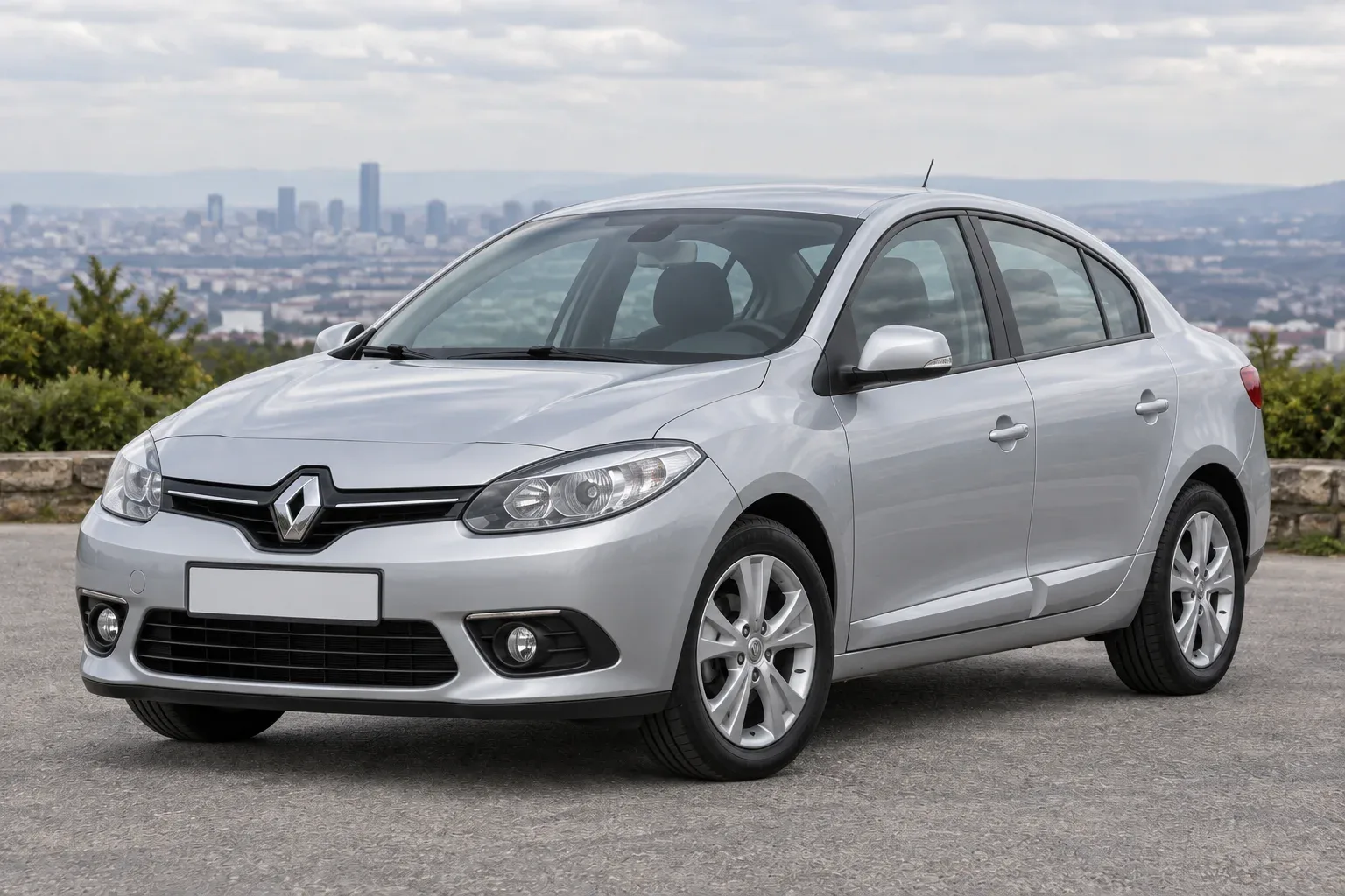 Renault Fluence — сгенерированная иллюстрация модели при дневном освещении