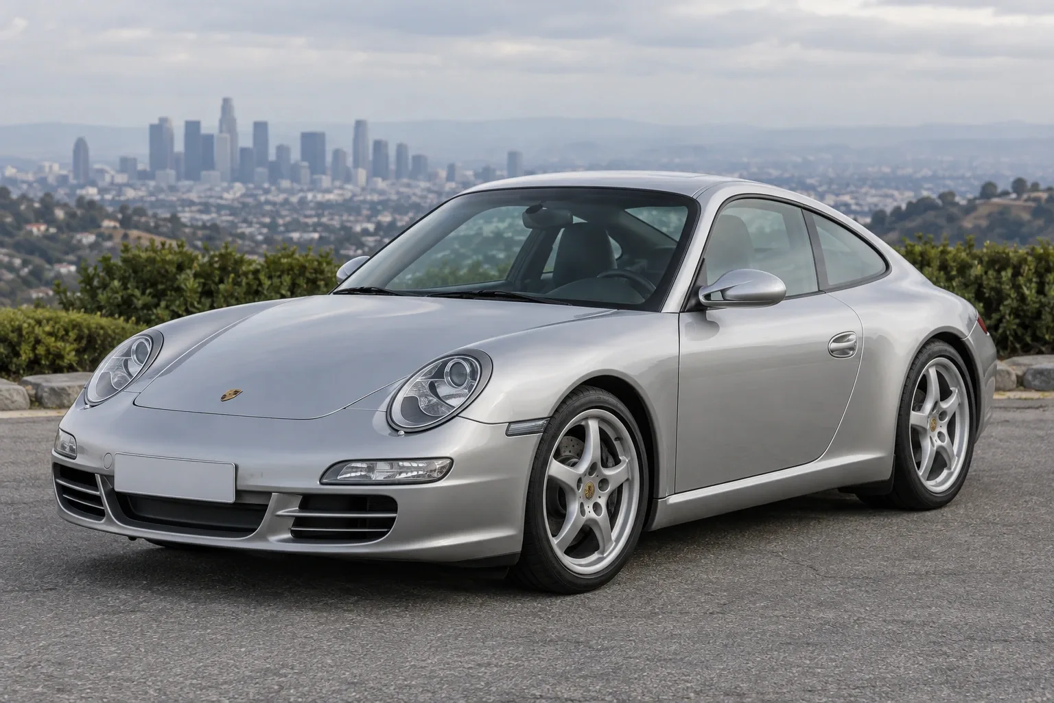 Porsche 911 997 — сгенерированная иллюстрация модели при дневном освещении