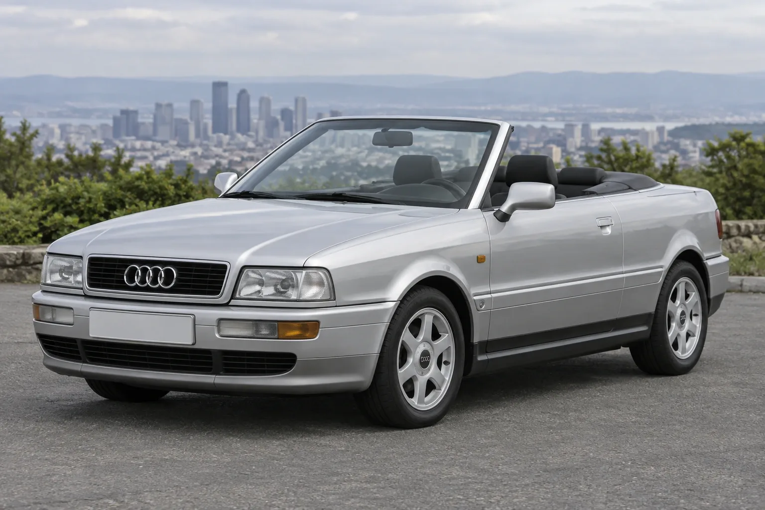 Audi Cabriolet — сгенерированная иллюстрация модели при дневном освещении