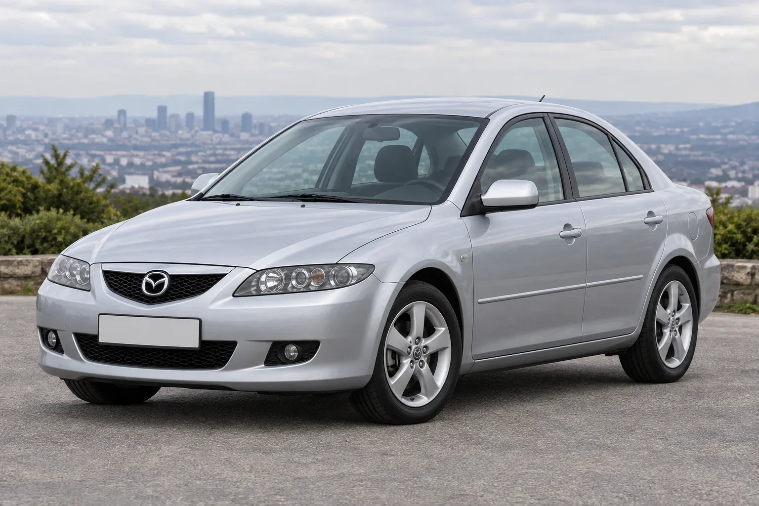 Mazda 6 GG — сгенерированная иллюстрация модели при дневном освещении