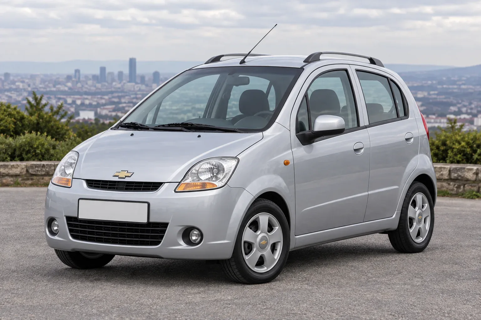 Иллюстрация модели, не фотография конкретного автомобиля в продаже Chevrolet Spark M150-М250 — сгенерированная иллюстрация модели при дневном освещении