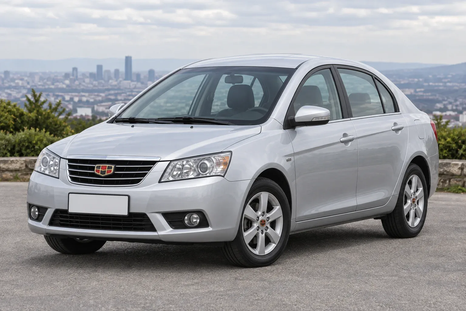 Geely Emgrand EC7 — сгенерированная иллюстрация модели при дневном освещении