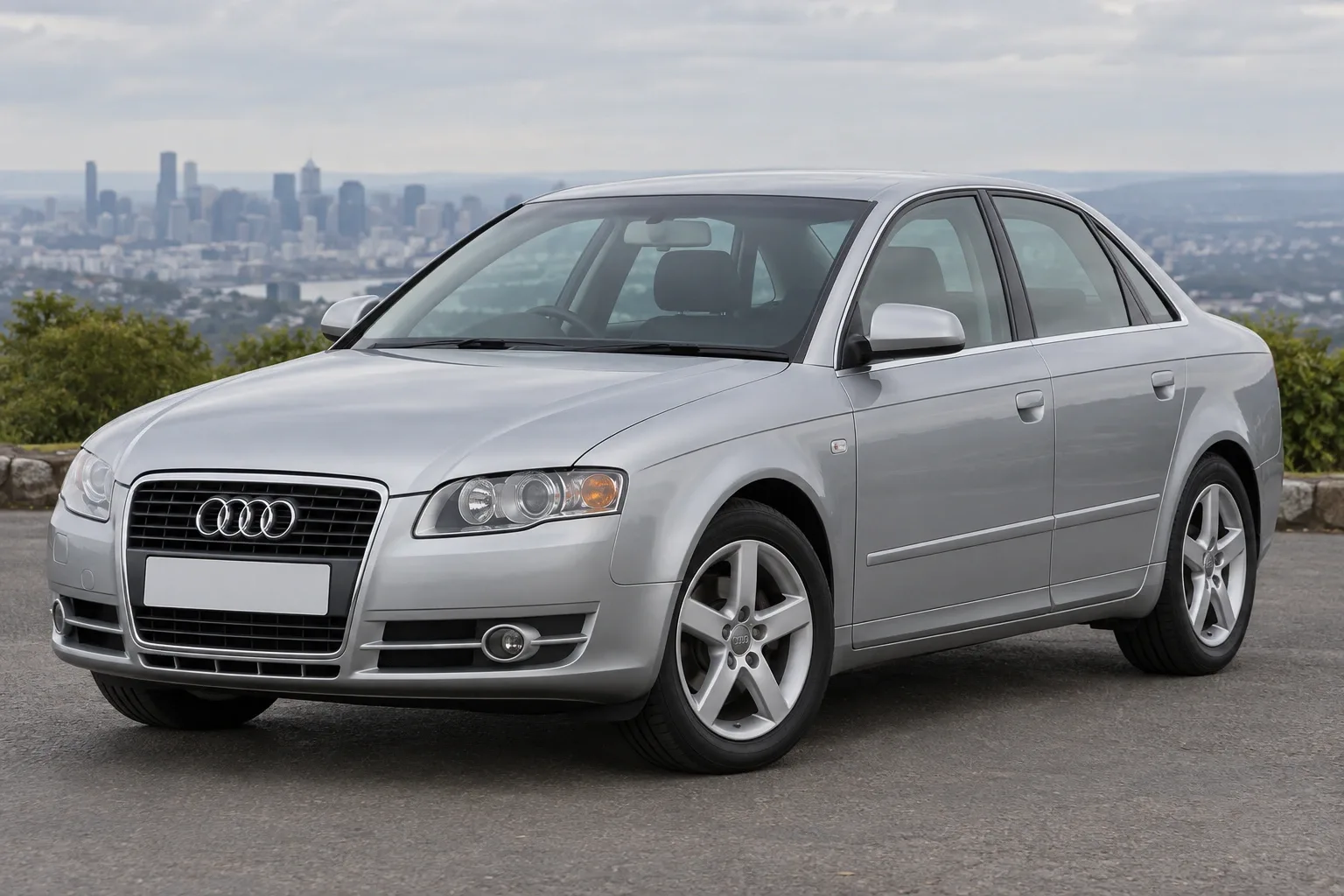 Audi A4 B7 — сгенерированная иллюстрация модели при дневном освещении