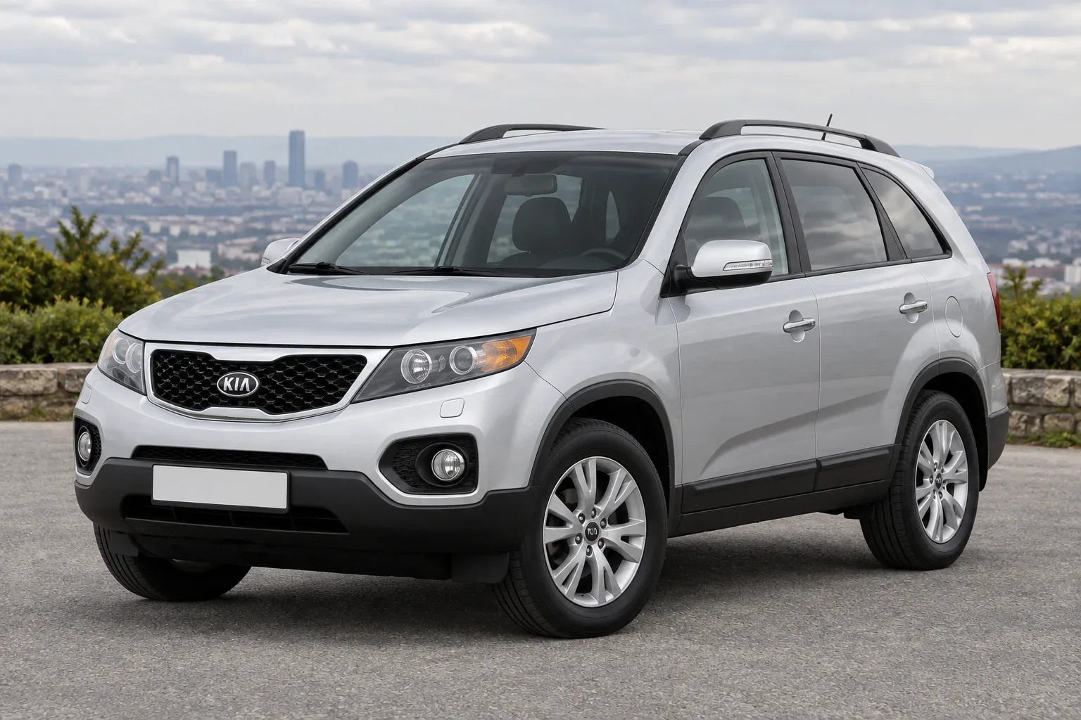 Kia Sorento 2 XM — сгенерированная иллюстрация модели при дневном освещении