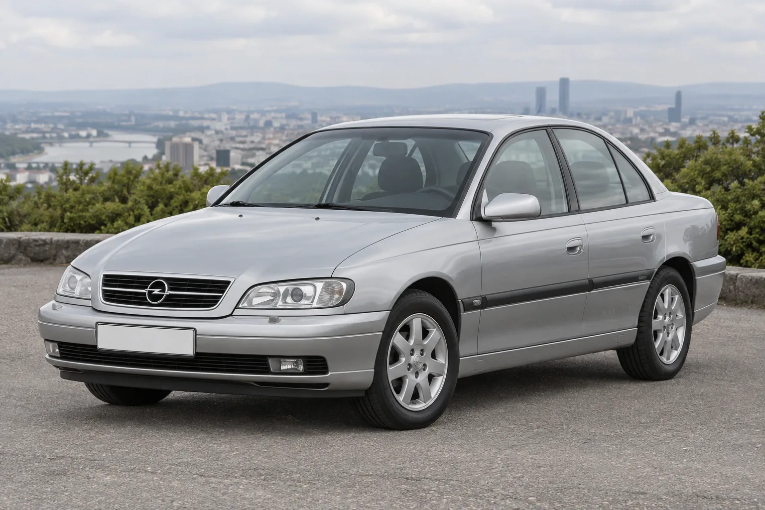 Opel Omega B — сгенерированная иллюстрация модели при дневном освещении