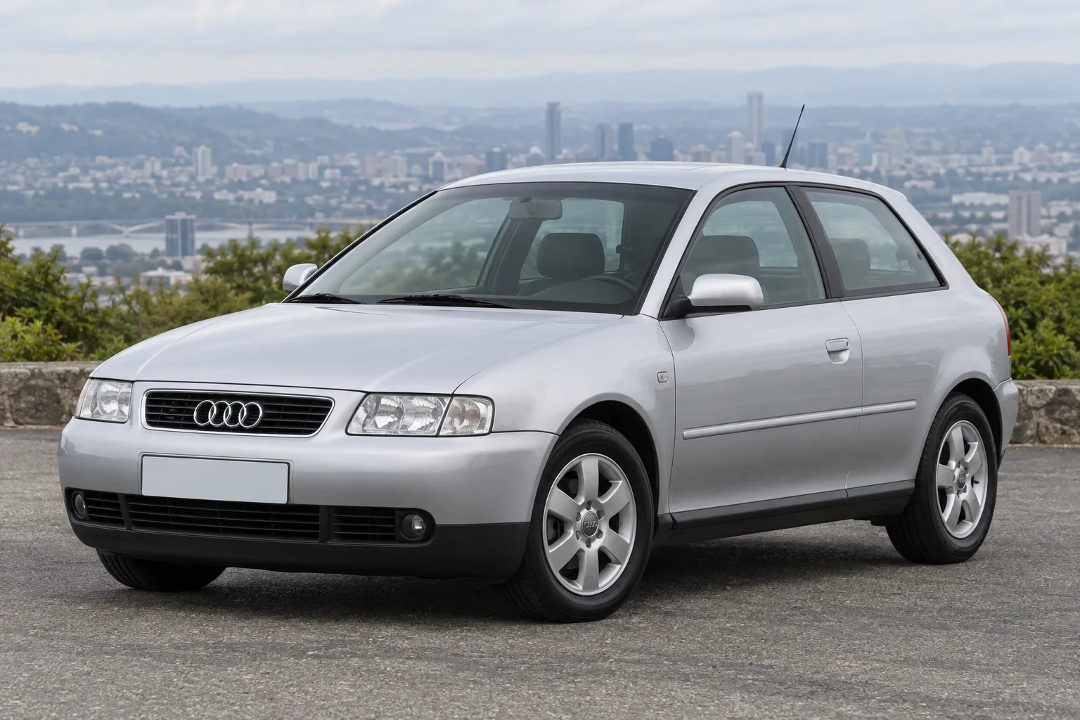 Audi A3 1 / 8L — сгенерированная иллюстрация модели при дневном освещении