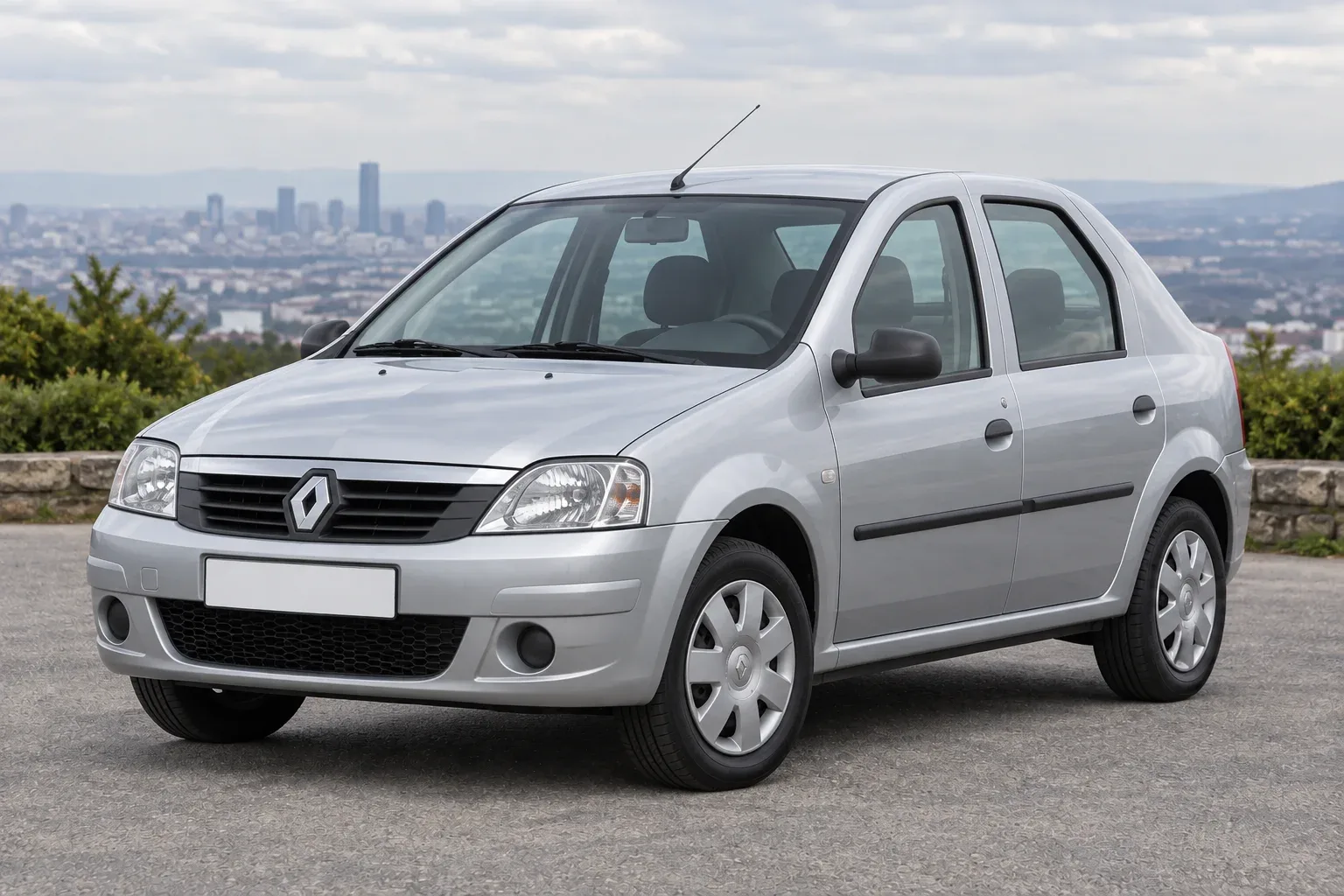 Renault Logan 1 — сгенерированная иллюстрация модели при дневном освещении