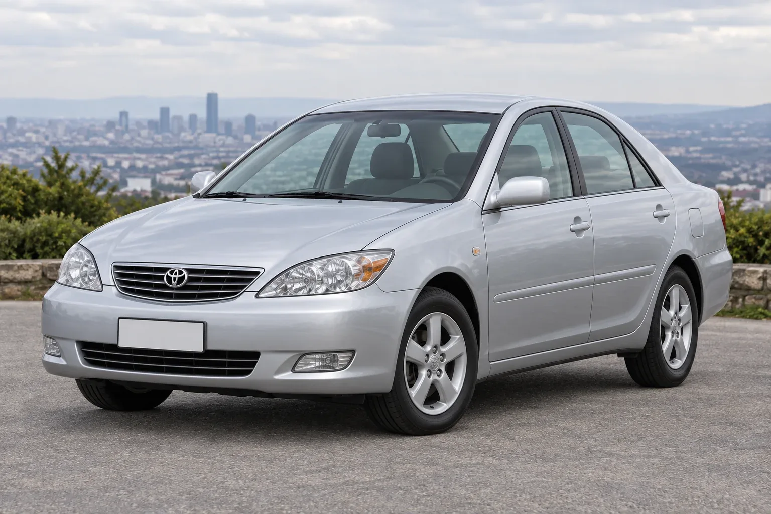 Toyota Camry 5 — сгенерированная иллюстрация модели при дневном освещении
