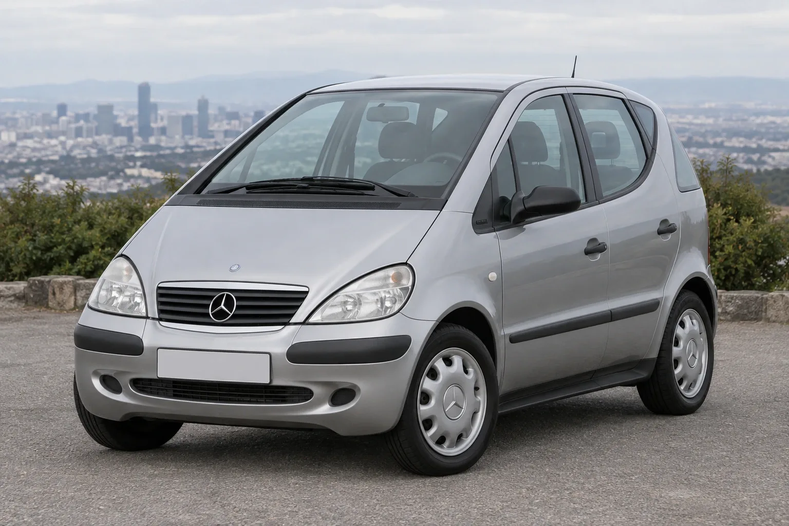 Mercedes-Benz W168 — сгенерированная иллюстрация модели при дневном освещении
