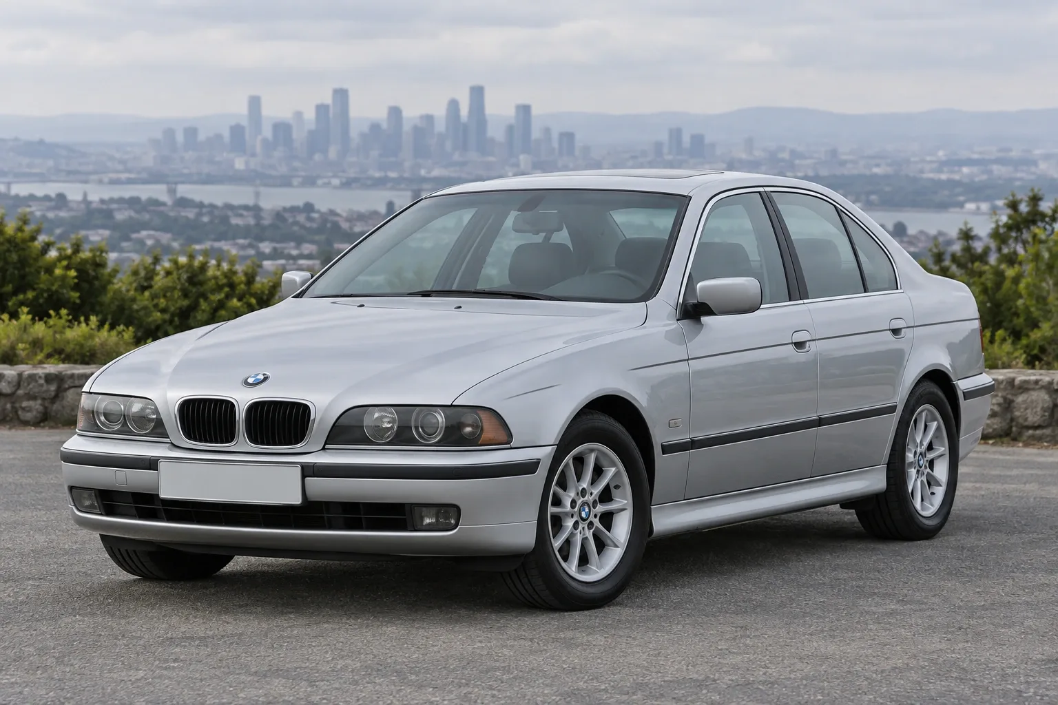 BMW 5 E39 — сгенерированная иллюстрация модели при дневном освещении